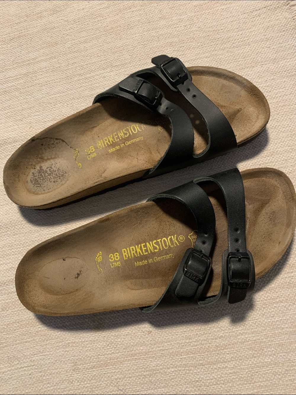 Birkenstock Black Two-Strap Sandals